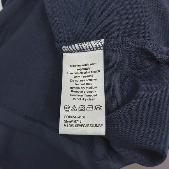 Harriton M748 Men Large Advantage Snag Protection Quarter-Zip Navy Golf Shirt - Picture 7 of 11